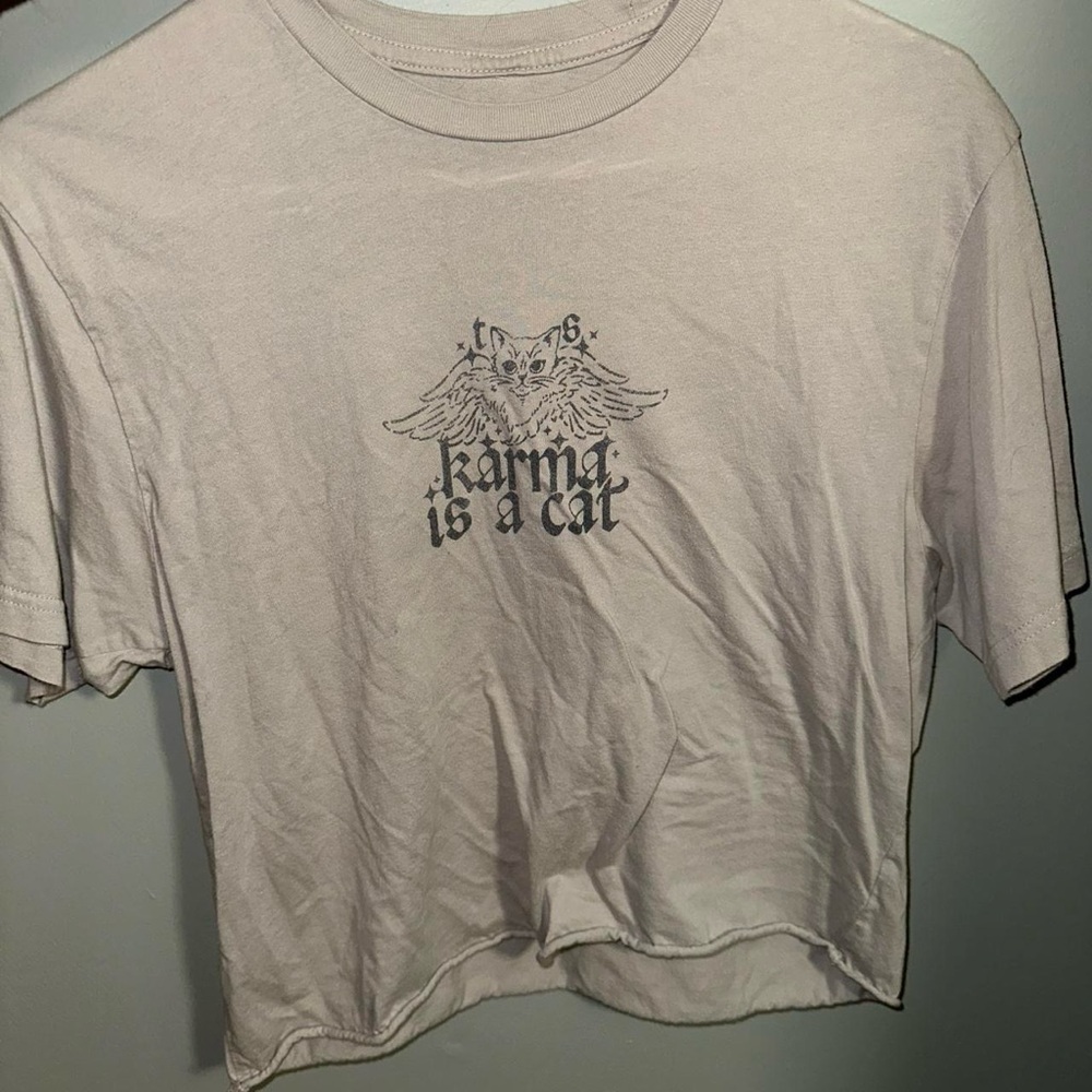 GUC Small Taylor swift karma is a cat shirt